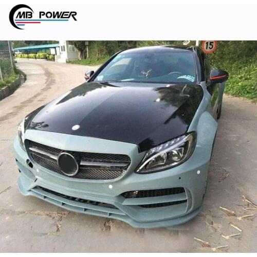 C CLASS W205 C63 hood high quality fit for C CLASS w205 C63 front hood body kit bonnet hood scoop