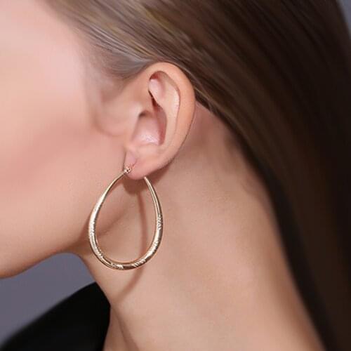 VENTFILLE 925 Sterling Silver Hoop Earrings for Women New Fashion Simple Texture Design Party Jewelry Wholesale