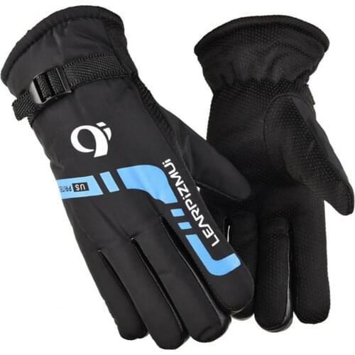 1 Pair Cycling Gloves Breathable Riding Bicycle MTB Gloves Touchscreen Full Cover Fabric Shockproof Warm Gloves Sports Accessory
