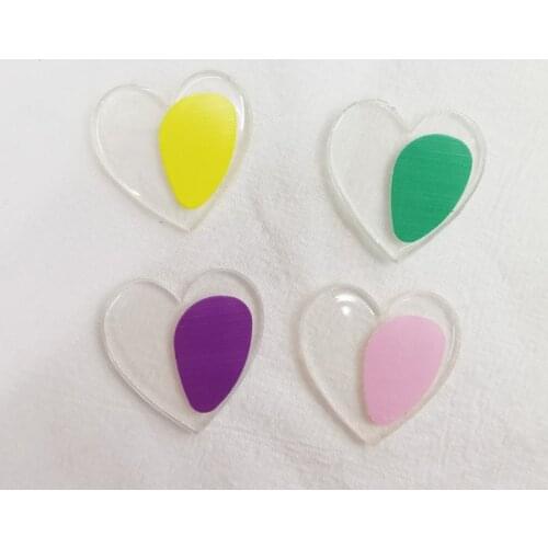100 pieces 32-30mm korea diy leaf heart stud-earring paster beads. for woman hairpin earring jeweley making accessories 2021new