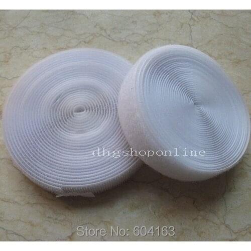27 yard 1" 25mm Roll Hook Loop Sew-On Tape hard soft White