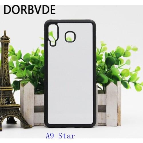 2D Sublimation Blank TPU+PC rubber Case for Samsung Galaxy A9 Star with Aluminum Inserts 20pcs/lot