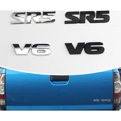 3D Metal Car Stickers Styling for Toyota Land Cruiser Rav4 Auris Hybrid Yaris Corolla for V6 SR5 Logo Automobile Emblem Decals