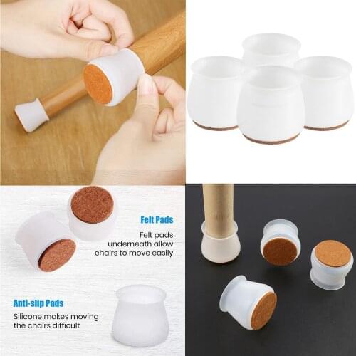 4/8/16/64Table Chair Leg Silicone Cap Pad Furniture Non-slip Table Feet Cover Floor Protector Foot Protection Bottom Cover Pads