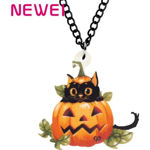 Newei Acrylic Halloween Costume Chihuahua Dog Necklace Pendant Animal Pets Choker Jewelry For Women Girls Funny Gift Accessories