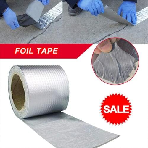 1/10M Aluminum Foil Butyl Rubber Tape High Temperatures Super Strong Adhesive Waterproof Repair Tape Wall Crack Roof Duct Repair