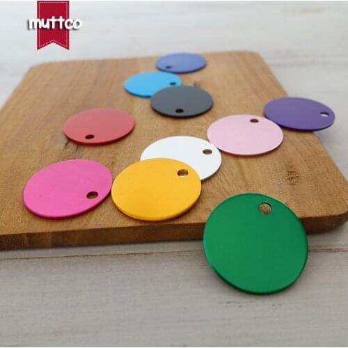 20pcs/lot Freeshipping Aluminum circular dog tag engrave dog name phone number identity personalized cat puppy tag DIT-028