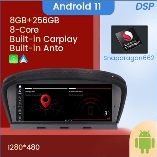 NaviFly Android 9.0 4G 64G Car dvd player for BMW 5 Series E60 E61 E63 E64 E90 E91 CCC CIC system gps navigation Auto Radio