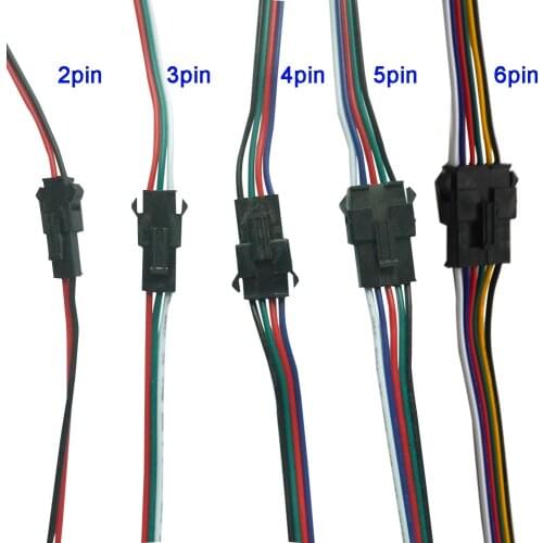 5pair~100pairs 3pin 4pin 5pin 6pin LED Connectors,Male And Female Connector for 3528 5050 RGB RGBW RGBWW LED Strip light