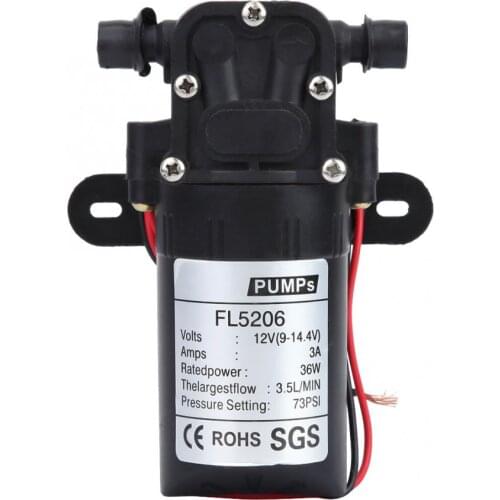 DC12V/24V 36W Electric Diaphragm Water Pump Automatic Switch 2-3.5L/min High Pressure Agricultural Washing Spray Water Pump