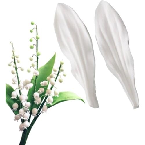 Convallaria Majalis Leafs Moulds Fondant Cakes Decor Tools Silicone Molds Sugarcrafts Chocolate Baking Tools Cakes Gumpaste Form