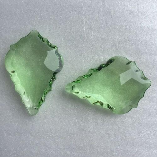 Crystal Chandelier Pendants 10Pcs 63mm Glass Prism Parts Apple green For Curtain And Lights