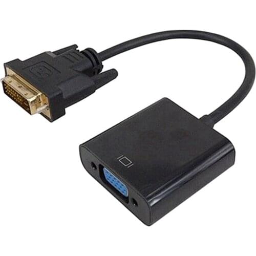 DVI to VGA Adapter Cable 1080P DVI to VGA Cable 24 + 1 Video Converter For PC Monitor (2 Packs)