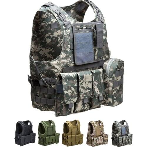 Camouflage Tactical Vest Army Military Combat Airsoft Molle Vest Outdoor Sport Training Paintball Body Armor Hunting Accessories