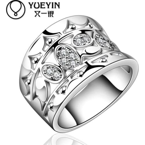 2021 Real Anillos Rings Ring Crossed 925silver Fingers Crystal from Swarovskis Paving Deluxe Hot Princess Married Women Jewelry