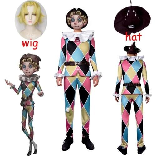 Mike Morton /Acrobat cos Identity V anime man woman cosplay High-quality fashion costume full set Top + pants + belt + collar