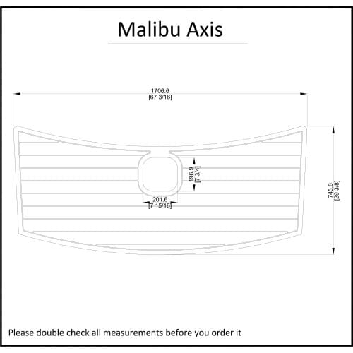 Malibu Axis Swim Platform Pads Boat EVA Teak Decking 1/4" 6mm