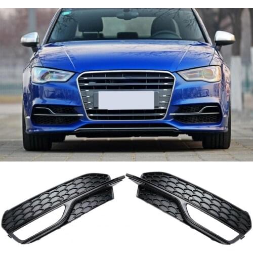 Fog Lamp Cover Robust Skillfully ABS L/R Fog Light Cover with Black Trim Strip 8V3807681G 8V3807682G for Audi A3 Sport Version S