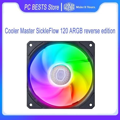 Cooler Master SickleFlow 120 ARGB Reverse Edition120mm Addressable RGB Reverse Blade Computer Case CPU Cooler Cooling Fan