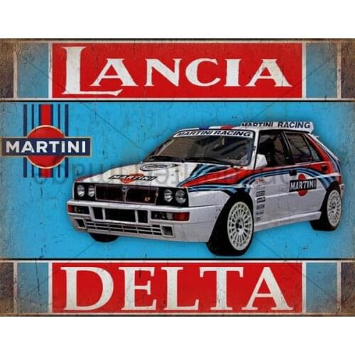 LANCIA DELTA MARTINI RACING METAL TIN SIGN POSTER WALL PLAQUE