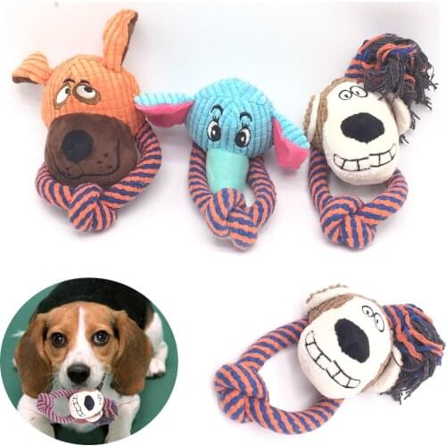Cute Animal Designs Chew Toy Squeaker Squeaky Plush Toy Squeak Dog Pet Puppy Plush Toy Donuts Sound Dog Toys For Small Dogs Pets