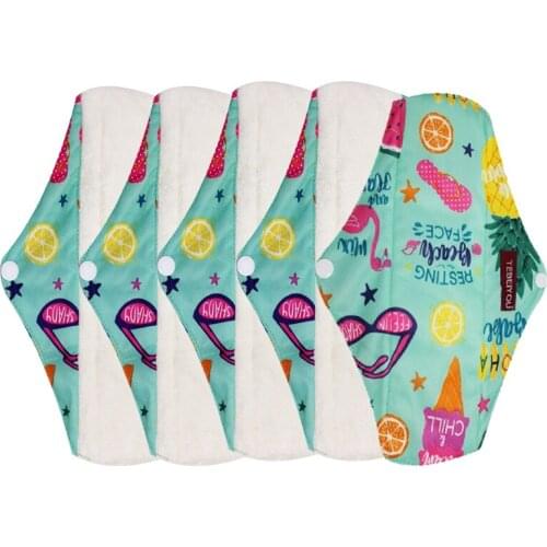 New Sanitary Female Private Care Cloth Pads Waterproof Bamboo Cloth Sanitary Pads Super Absorbent Washable Menstrual Pads