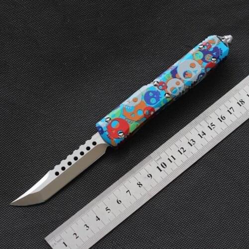 HIFINDER Camping Survival Outdoor EDC Hunting Tactical Tool D2 Back Tooth T/E Blade Aluminum Handle Dinner Kitchen Tool Knife