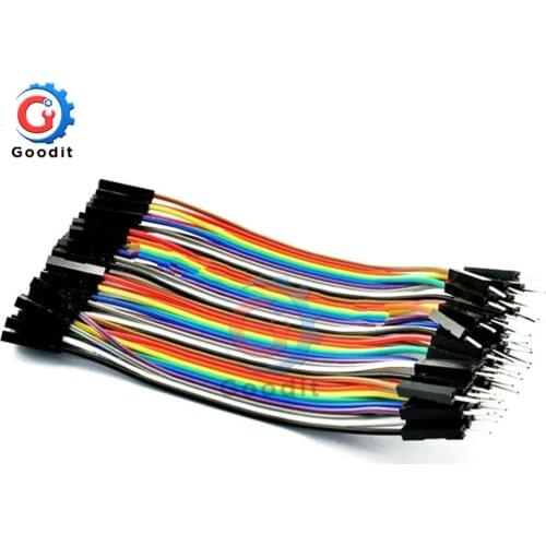 40PCS Dupont 10CM Male To Female Jumper Wire Ribbon Cable 2.54MM Row for Arduino Electrical Wires 40pin