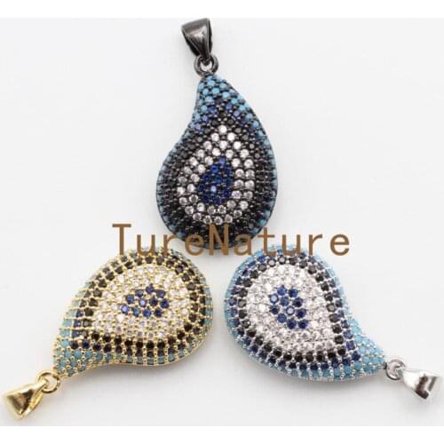 Wholesale Jewelry Findings For Necklace Lovely Pipa Micro Zircon Pendants 3 Choices Chic Handmade Jewelry In 14.8*28 mm PM4887