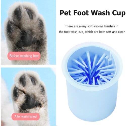 Dog Paw Cleaner Cup Pet Puppy Kitten Foot Cleaning Tools Dirty Paws Wash Soft Silicone Household Animal Dog Foot Wash Tool