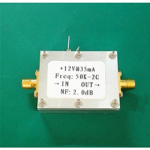 50K-2G 2000MHz 31dB Low Noise LNA RF Broadband Amplifier Module HF FM VHF UHF Ham Radio Receiver