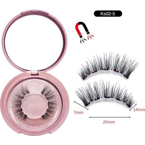 Wholesale 5 Sets/Lot Magnetic Mink False Eyelashes 3D Magnetic Eyelashes Liquid Eyeliner Tweezer Set Long Lasting Strip Lashes