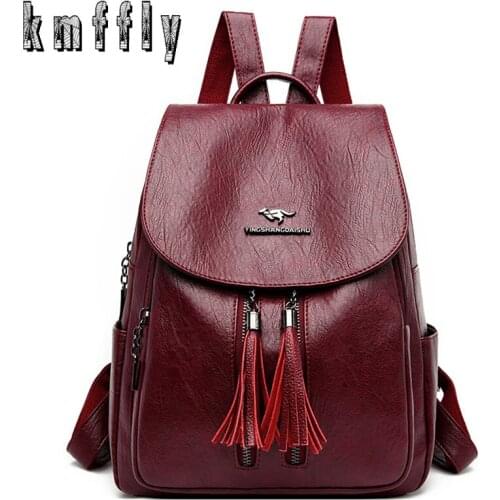 2020 Women lovely Backpack High Quality Leather Backpack Fashion pack Large Capacity Travel Backpack Casual Shoulder Bag