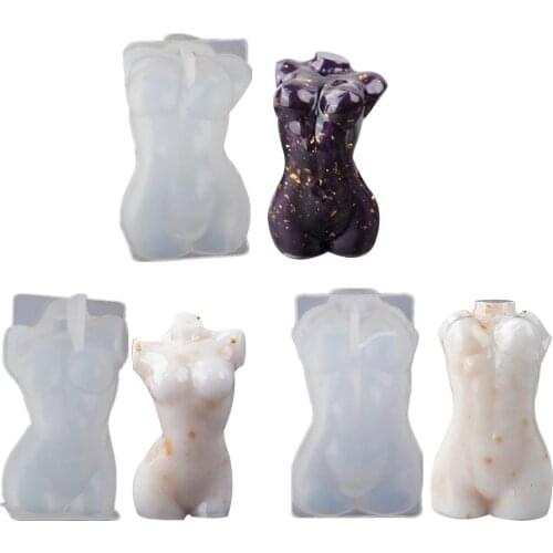 Human Model Body Silicone Mold Epoxy Resin Model Body Silicone Mirror Crystal Epoxy Ornament Decoration Gifts DIY Crafts Learner