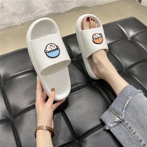 COOTELILI Women Slippers Summer Shoes For Woman Home Slippers 2021 New Fashion Slippers Flat Heel Cartoon Shoes Size 36-41