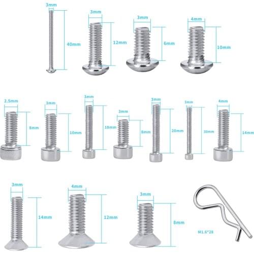 10Pcs M2.5 M3 M4 Hex Socket Fasteners Screws Covers Caps Allen Bolt Screw Round Head Cover Cap Protector for DIY Model