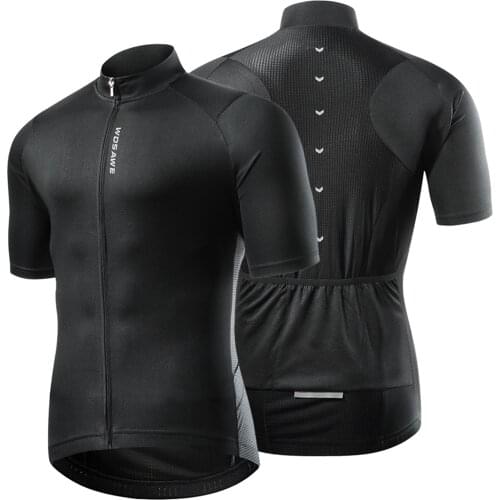 Wosawe Men Short Sleeve Cycling Jersey MTB Bicycle Bike Shirt Quick Dry Breathable Summer Running Sports Shirt