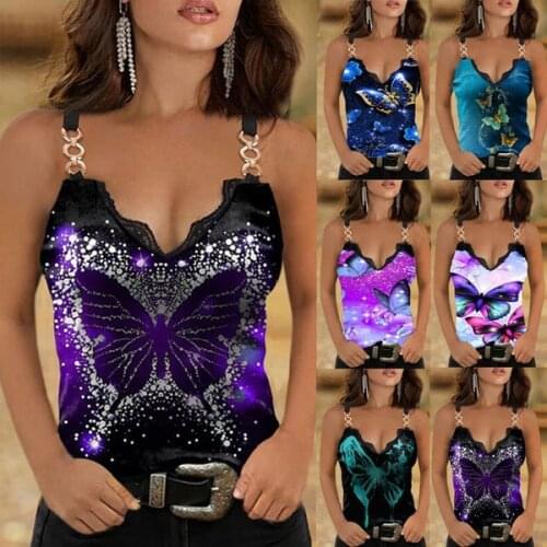 Womens Fashion skinny Summer Floral print sexy sleeveless vest tank tops