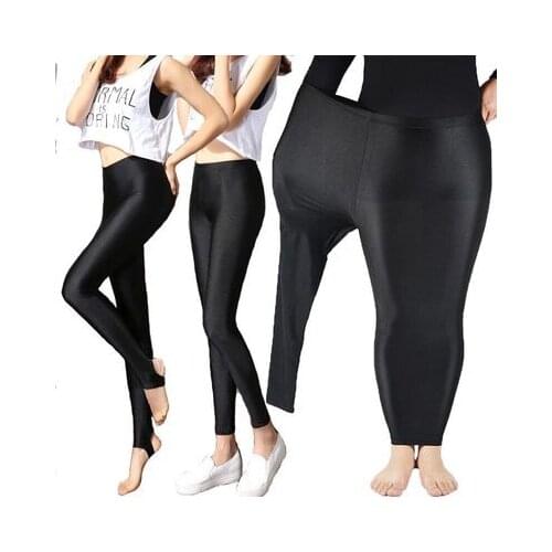 Women Leggings Shiny Long Pants Solid Color Large Size Female Trousers Spandex Elasticity Waterproof pants Leggings