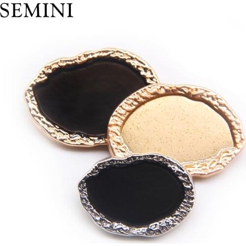 10pcs High Quality Sewing Fashion Button Paint Oil Gold Metal Decorative Buttons For Women Overcoat Garment Accessories DIY
