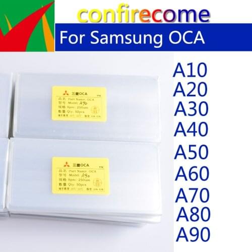 100pcs/Lot OCA Optical Clear Adhesive For Samsung Galaxy A10 A20 A30 A40 A50 A60 A70 A80 A90 For Mitsubishi Film OCA Glue