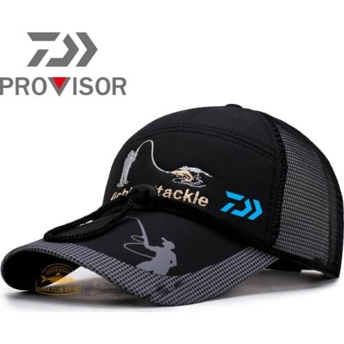 2021 DAIWA Fishing Hat Mens Outdoor Sun Protection Sunshade Fishing Hat Sports Quick-drying Hiking Riding Hat Baseball Net Cap