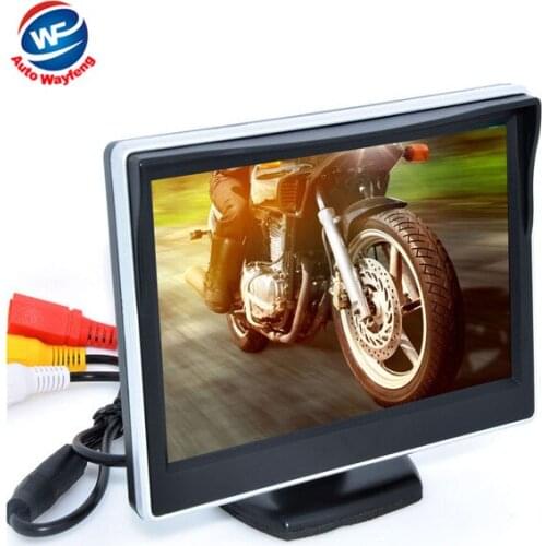 5" Digital Color TFT 16:9 LCD Car Reverse Monitor with 2 Bracket holder for Rearview Camera DVD VCR Multi-language Russian