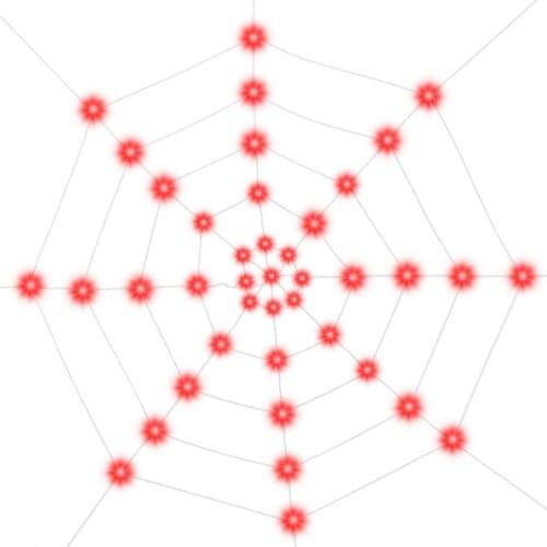 60 LED Halloween Spider Web Light Indoor Outdoor Bar Haunted House Decoration Venue Arrangement Props Orange/Purple Lights