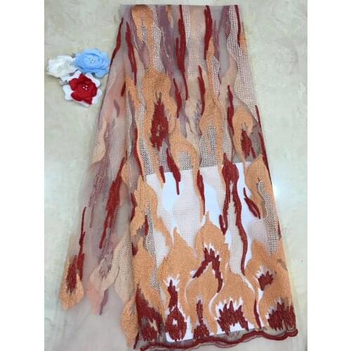 African Lace Fabric 2021 Embroidered Nigerian Laces Fabric High Quality French Tulle Lace Fabric For Women Dress FJ3296