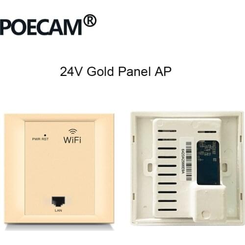 Repeater 86 pannel AP type 2.4G 300Mbps wireless travel router wifi in wall access point poe 24V Optional Color White Gold
