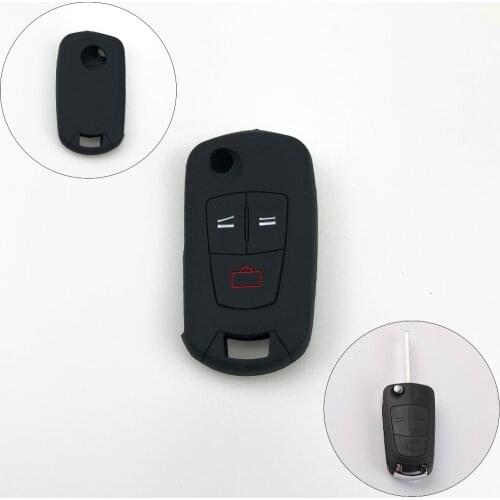 3 buttons Silicone Car Key Case Cover for Opel Astra H Corsa D Vectra C Zafira Styling car accessories