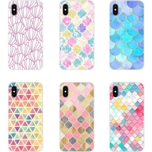 For Samsung Galaxy J1 J2 J3 J4 J5 J6 J7 J8 Plus 2018 Prime 2015 2016 2017 Moroccan MERMAID SCALES Accessories Phone Cases Covers