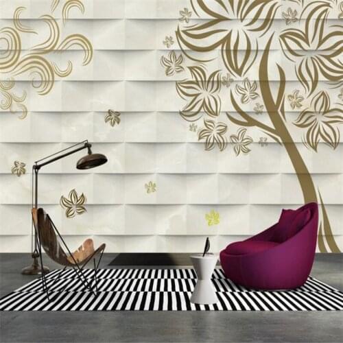 Custom photo wall murals girls bedroom wall decor modern abstract tree flower wallpaper nordic hand painted house wallpaper