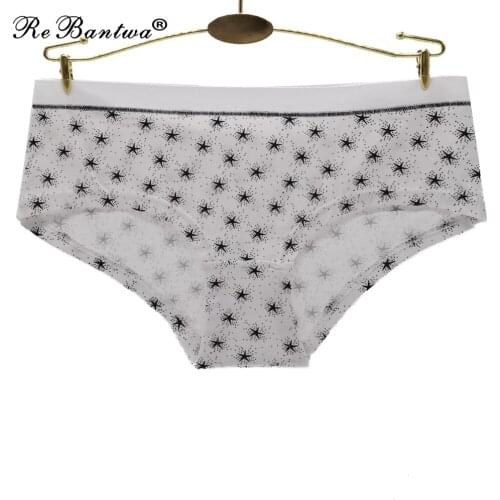 Cotton Panties Womens Underwear ropa mujer Skin-friendly knickers Soft Printed Underpants Girls Panty Breathable Sexy Lingerie